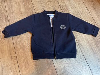 Gilet zippé bleu marine