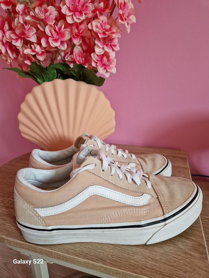 Basket vans old skool taille française 37 rose poudré - photo numéro 2