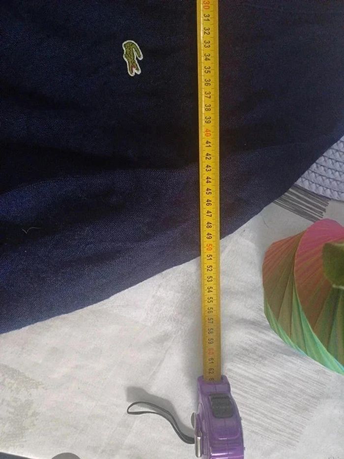Pull Lacoste col V logo brodé vert taille XL - photo numéro 11