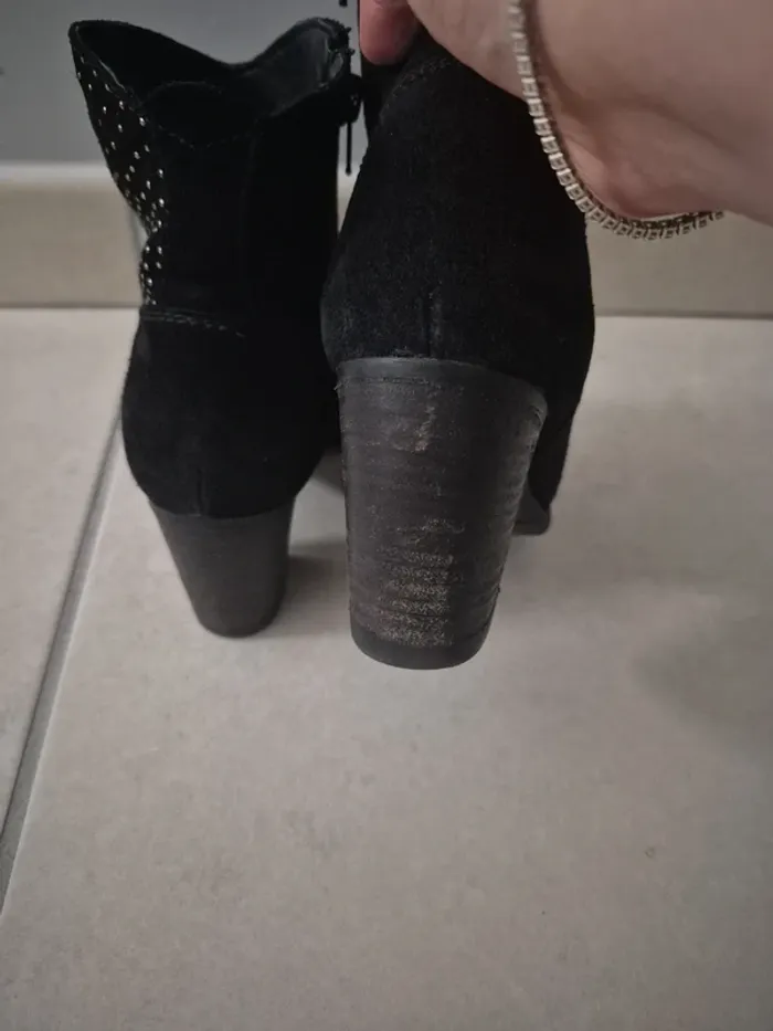 Bottines en daim texto - photo numéro 5