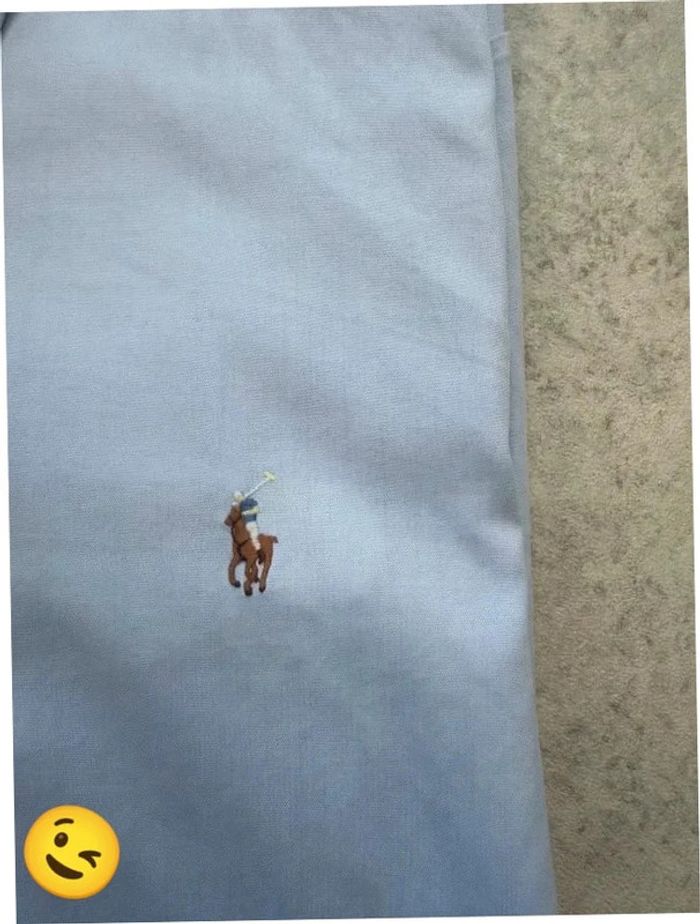 Chemise Ralph Lauren manche longue Taille L bleu Homme Men CHE16 - photo numéro 2