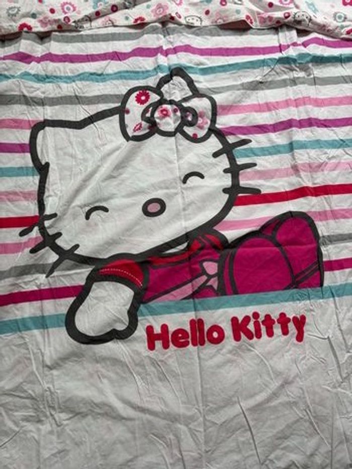 Housse de couette et taie hello kitty