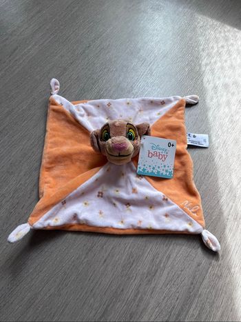 Doudou Nala orange et blanc neuf avec étiquette