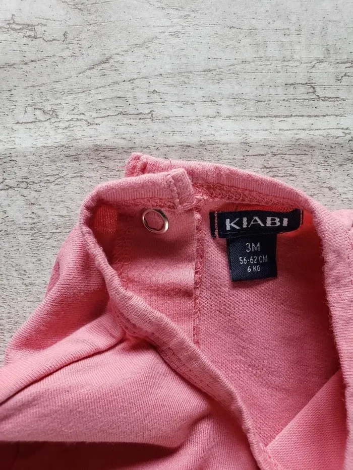 Grenouillère Kiabi coton fille 3 mois rose flamingo - photo numéro 3