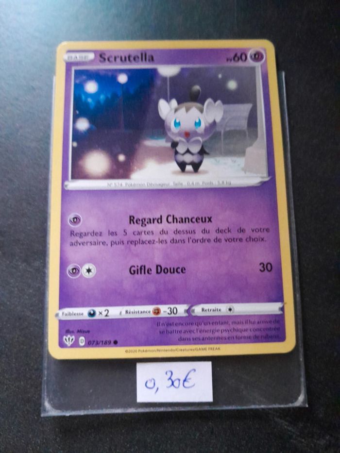 Carte Pokémon Scrutella 73/189