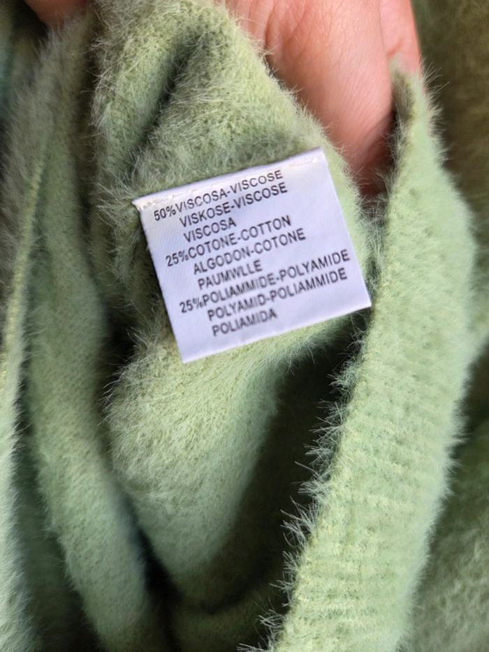 Pull doux vert Z&X - taille S/M - photo numéro 4