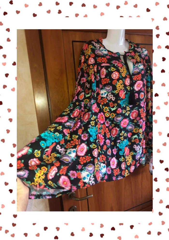 Tunique fleurie taille unique April Vintage - photo numéro 4