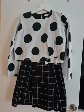 Robe 12 ans noir et blanc Catimini