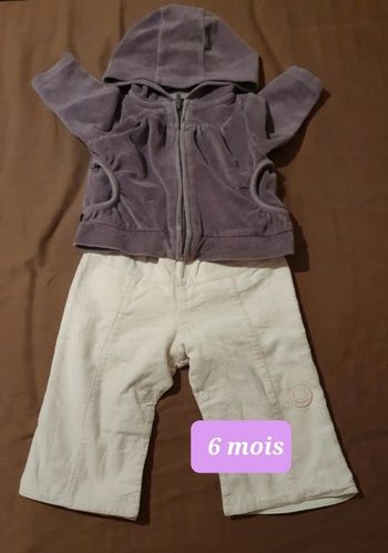 Ensemble veste et pantalon velour
