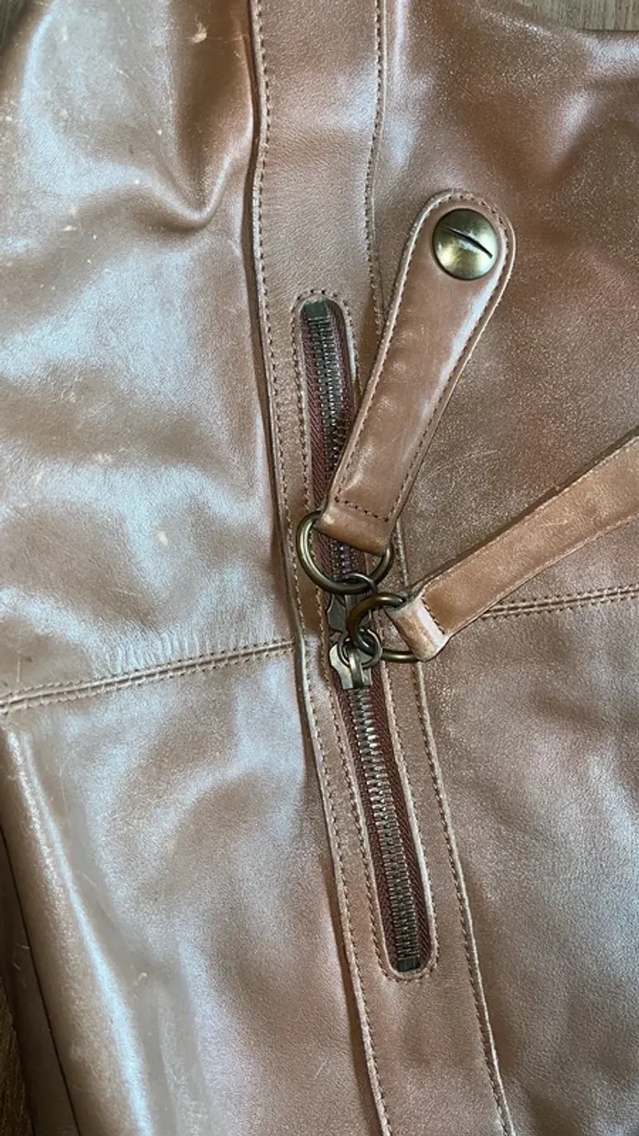 Sac Gérard Darel marron avec petit sac assortie - photo numéro 3