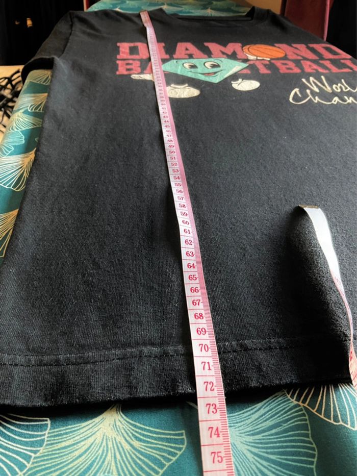 T-shirt noir pour homme Diamond Basketball taille M fabriqué aux USA 324 - photo numéro 9