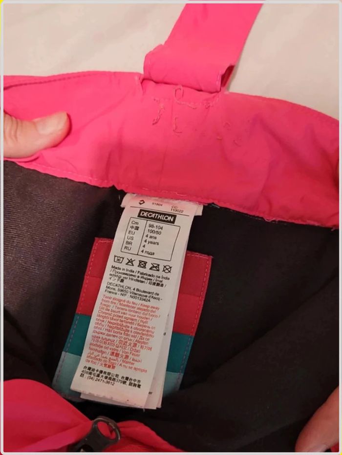 Pantalon ski fille 4 ans rose Décathlon - photo numéro 2