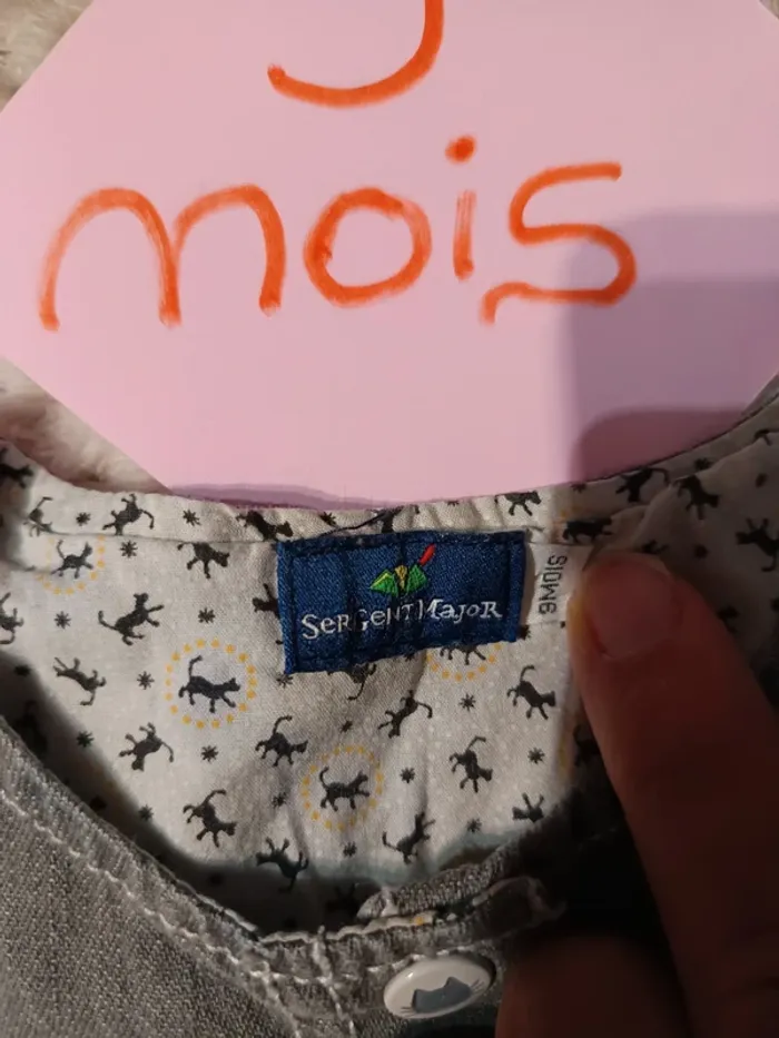 Robe en jean grise 9 mois - photo numéro 4