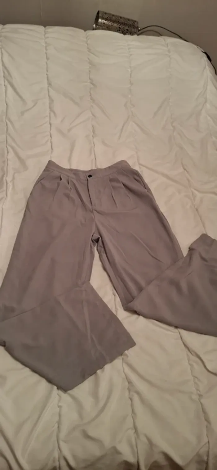 Pantalon fluide gris shein taille m - photo numéro 2