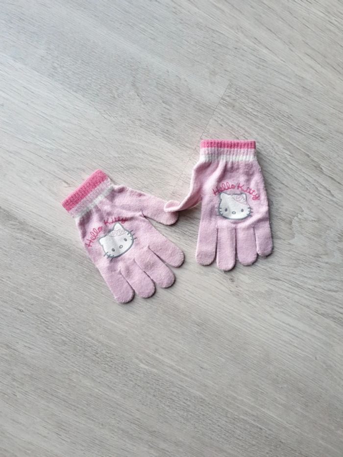 Gants Hello Kitty rose