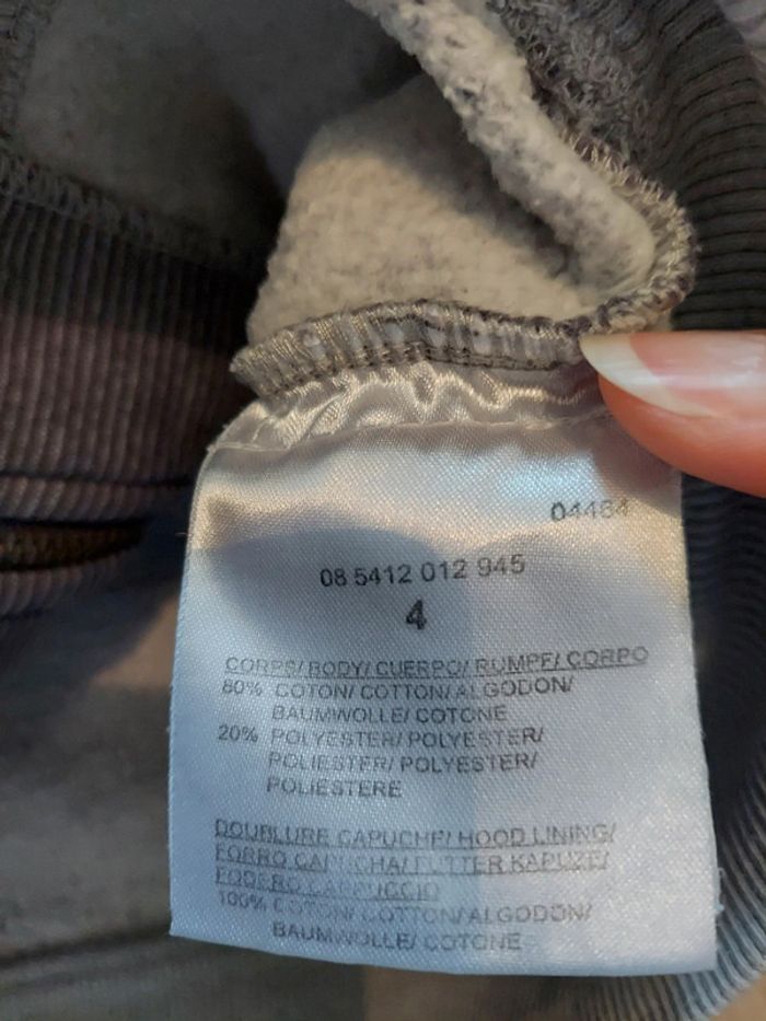 Veste zippée à capuche 4 ans tbe - photo numéro 5