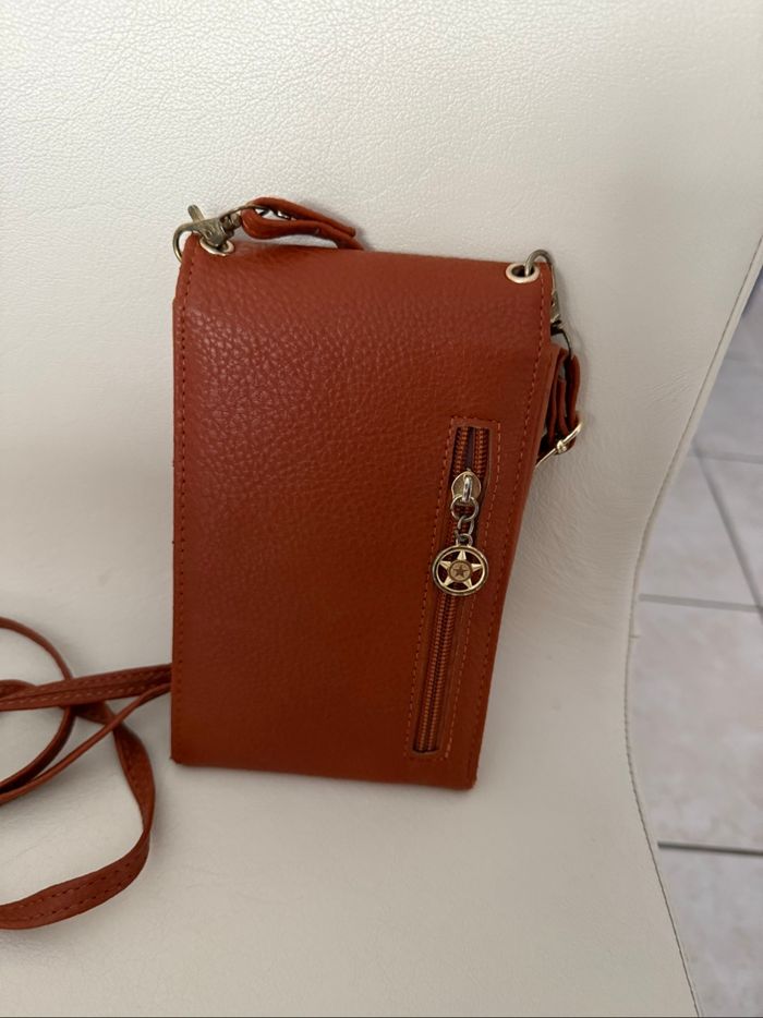 Pochette bandoulière camel - photo numéro 3