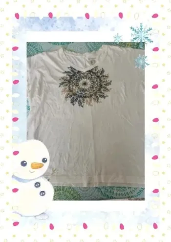 T shirt crème fleur t xl