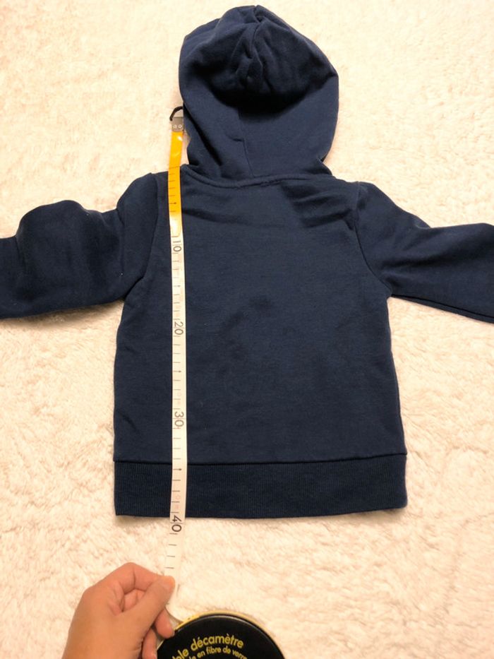 Gilet capuche chaud bleu marine 4a - photo numéro 3