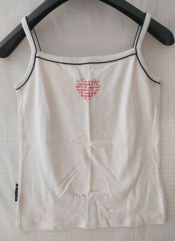 Maillot femme blanc, simple, T 2 L / 40 ·Bon état