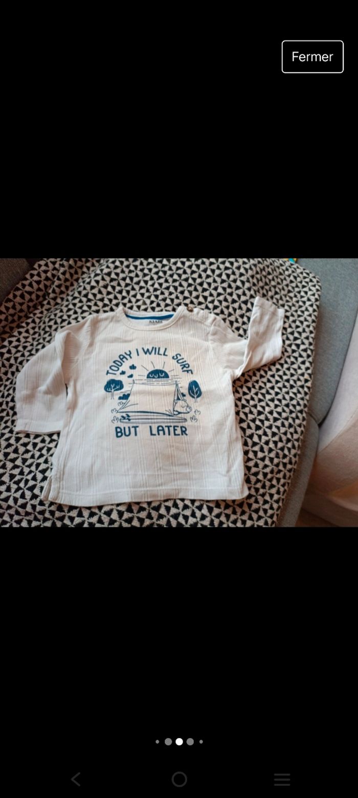 Lot de 9 t-shirts à manches longues 6 mois - photo numéro 7