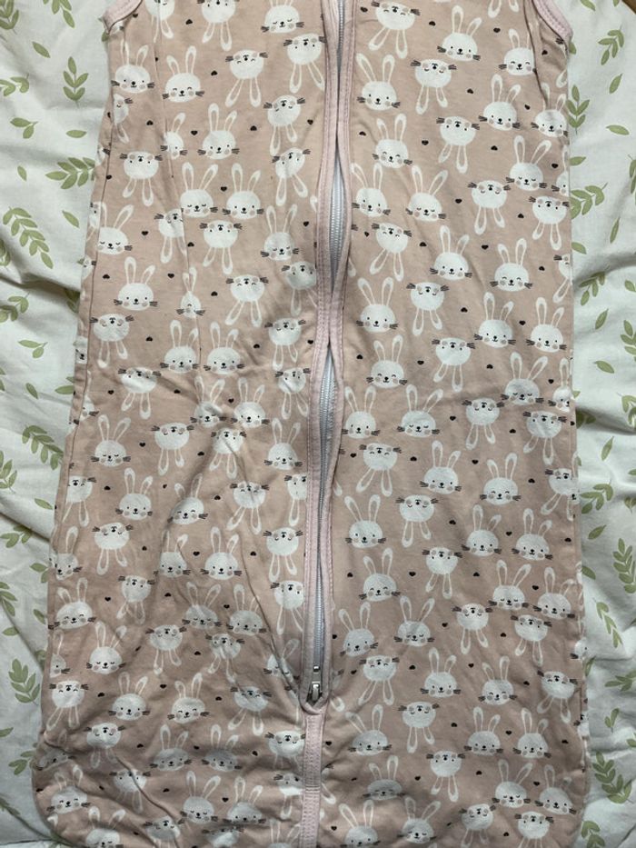 gigoteuse été 70cm rose motifs lapins - photo numéro 4