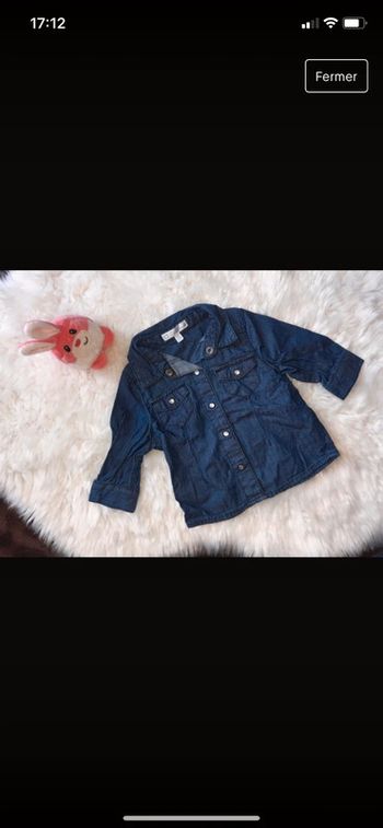 Chemise en jeans 6 mois kitchoun