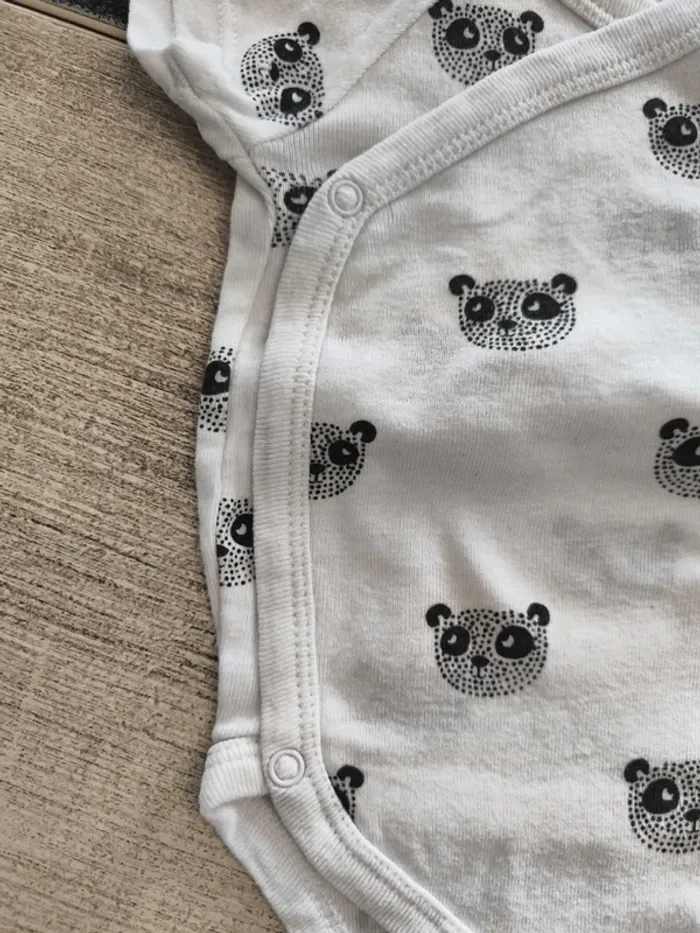 Lot de 3 bodies ouverture croisée garçon mc 3 mois Gémo - photo numéro 6