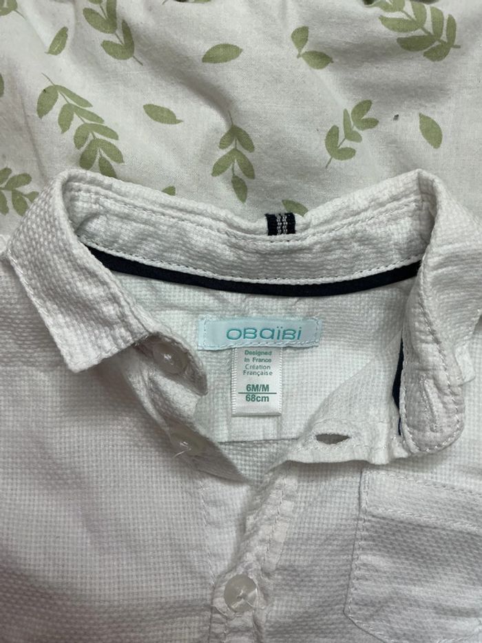 chemise manches longues blanc 6 mois obaibi - photo numéro 6