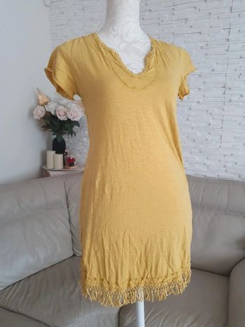 Tunique robe jaune moutarde zara taille M 38