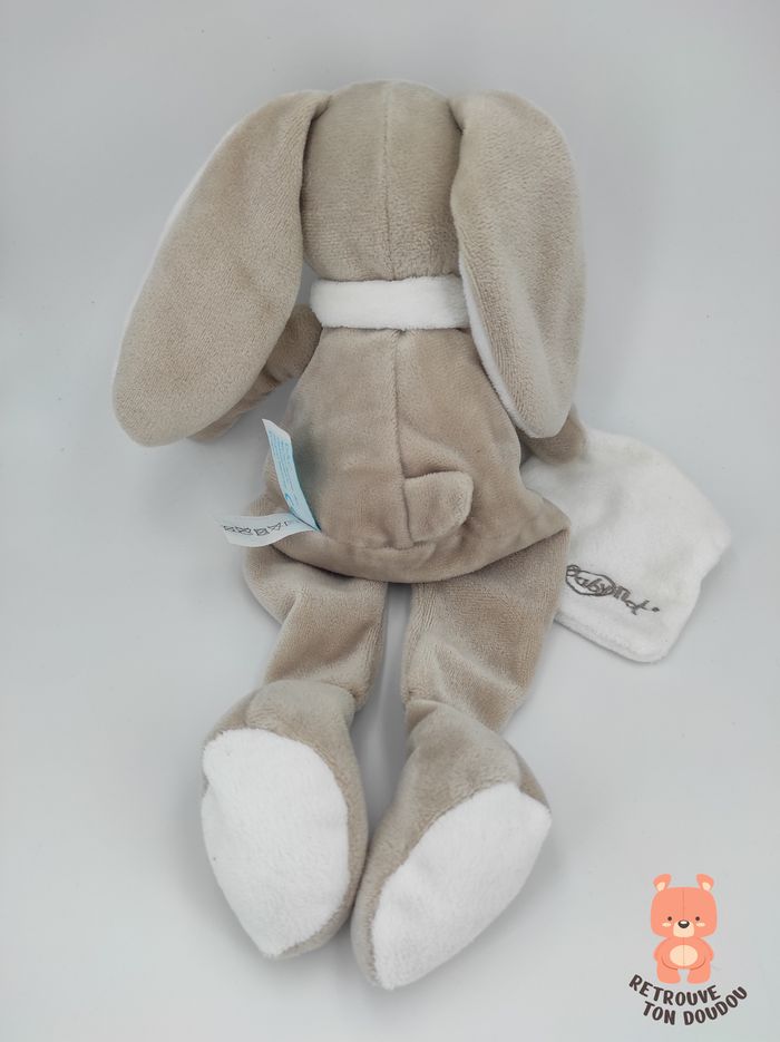 Doudou Mouchoir Lapin Gris Baby Nat' BN781 - photo numéro 2