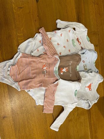 Lot de 7 bodies Mes Petits Cailloux
