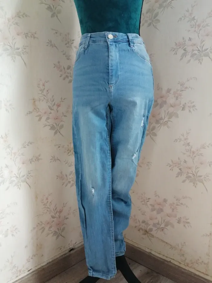 Jeans skinny bleu clair push up high waist / tally weijl / (40) - photo numéro 2