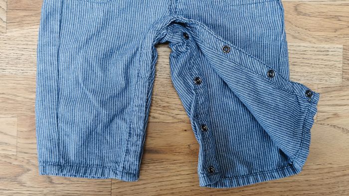 Salopette rayée bleu-blanc Obaïbi 6 mois - photo numéro 6