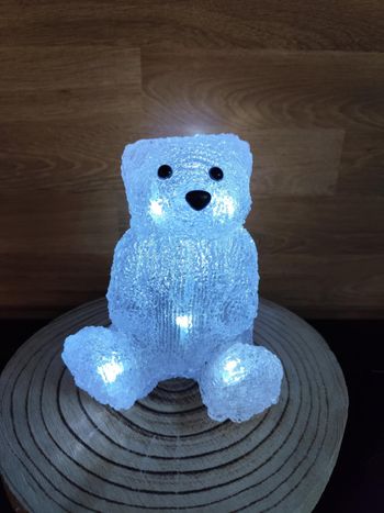 Ours polaire lumineux Noël , très bon état