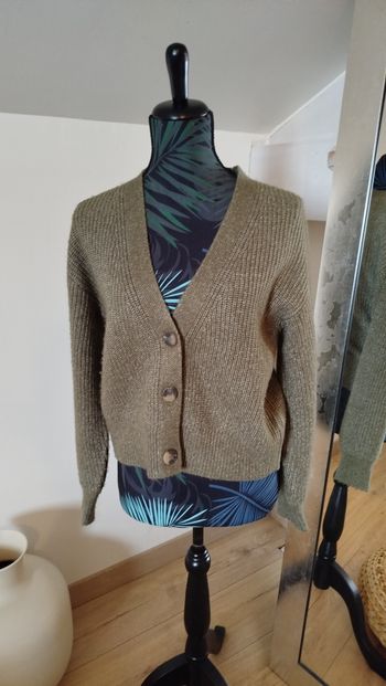 Gilet court kaki taille S 34 / 36