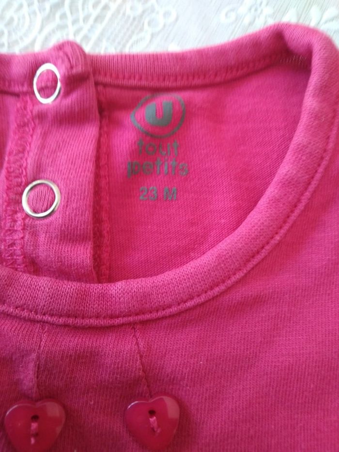 Tee-shirt rose framboise 23 mois - photo numéro 5