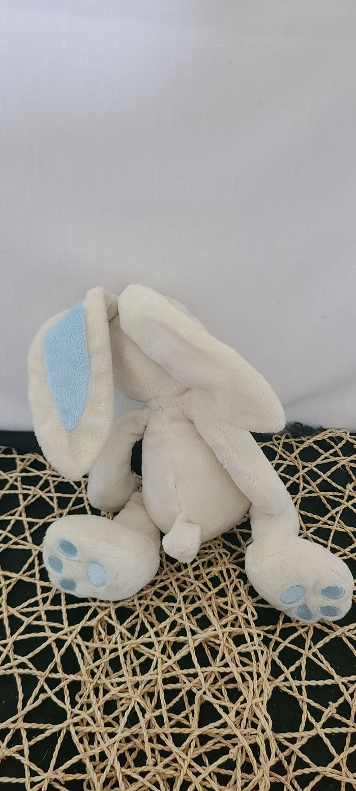 Peluche lapin KIMBALOO beige bleu La Halle - photo numéro 2