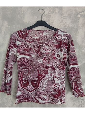 Haut transparent taille 38 manches 2/3