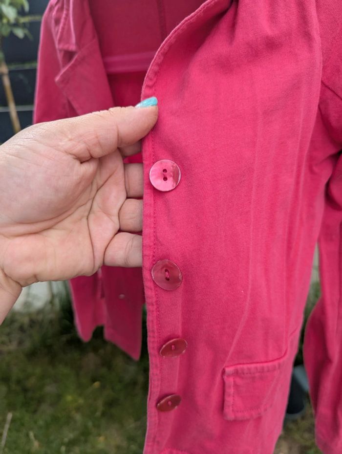 Veste rose fuchsia Lili Gaufrette 8 ans - photo numéro 3