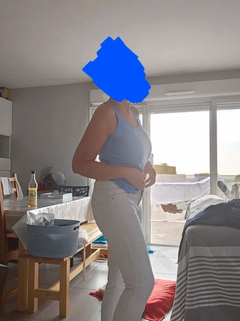 Jean blanc Camaïeu taille 38