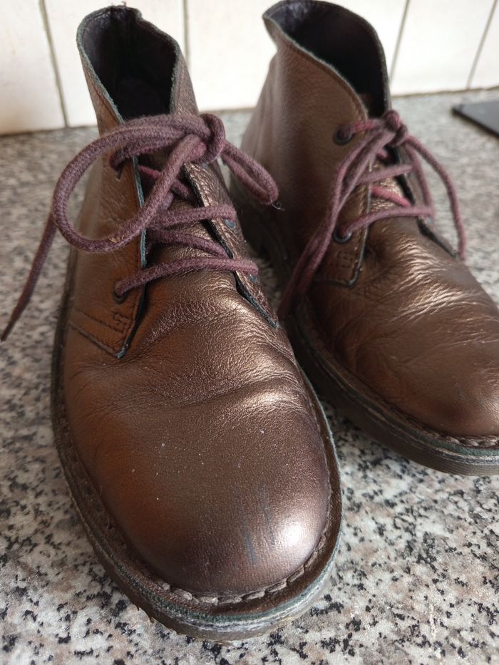 Boots  plates/mocassins cuir 35,6 - photo numéro 9