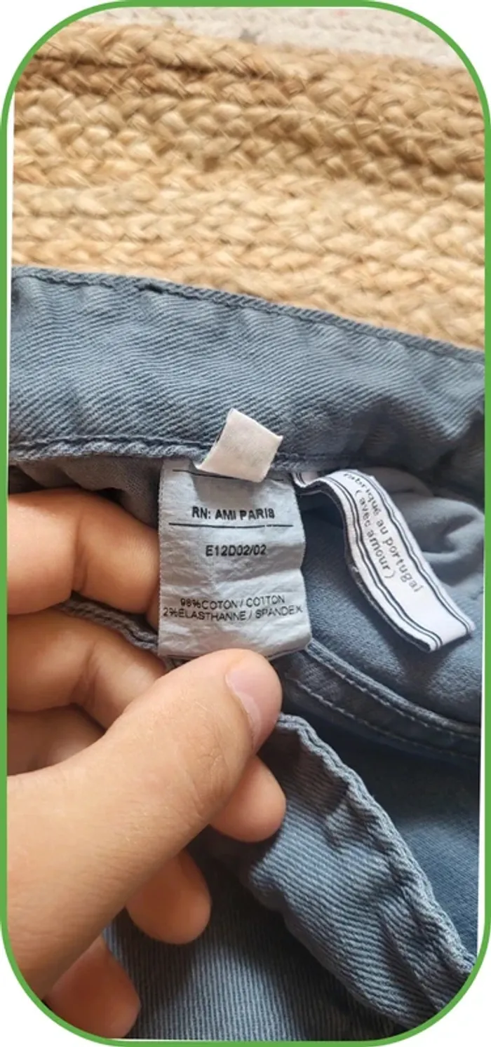 Pantalon homme AMI – Taille 40 FR / 30 US – Slim bleu gris – Très bon état - photo numéro 5