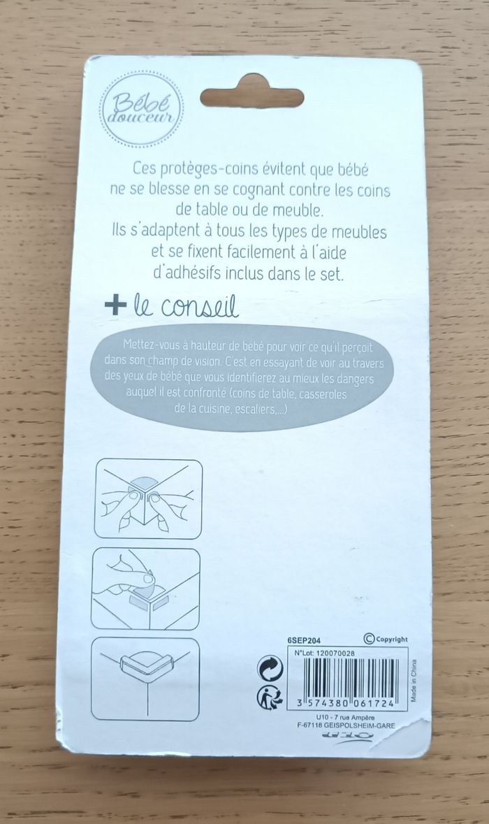 LOT : ensemble de sécurité pour bébé 3 loquets bloque-porte et 4 protèges coins - photo numéro 4