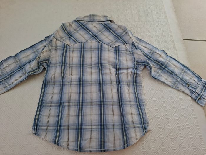 Chemise carreaux bleus Okaidi T 4 ans - photo numéro 5