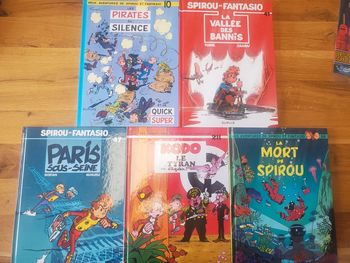 BD 5 spirou tome 10 , 28 , 41 , 47  et 56 .