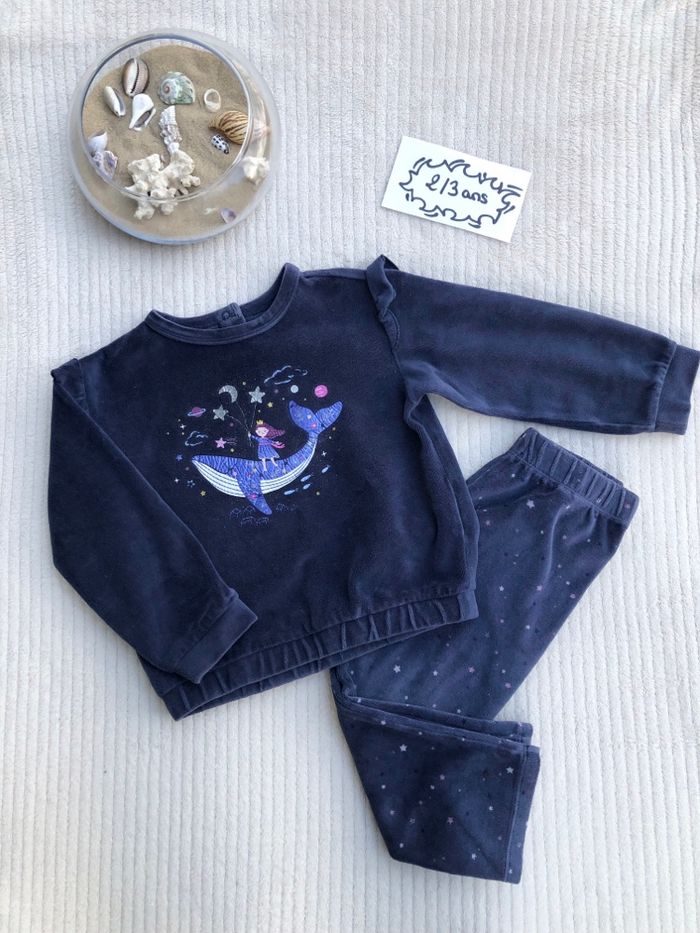 Pyjama en velours - 2 pièces - 2/3 ans (98 cm) - Sergent Major - photo numéro 2