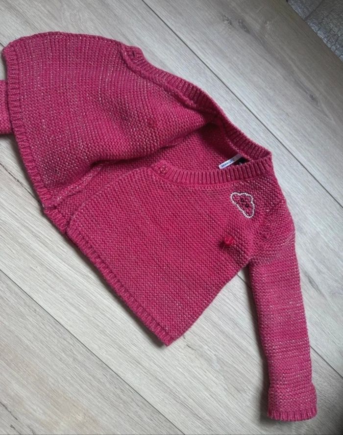 Pull épais cache cœur 3pommes 12mois - photo numéro 2
