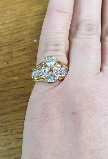 Neuve! Superbe bague vermeille et oxyde de zyrconium en taille 49,5