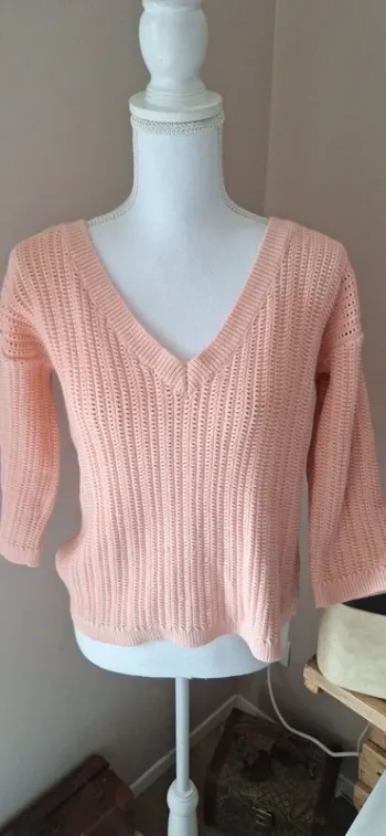 Pull maille rose #F36S-322